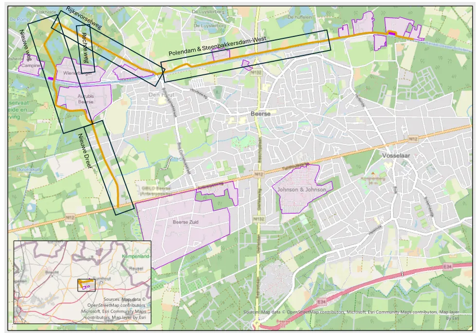 kordia Programmagebied met nieuwe ontsluitingsweg voor vrachtverkeer Kanaalzone  met deelprojecten